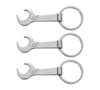 Zerodeko Porte-clés Design Unique Mini n Métal Argenté Ouvre-bouteille Lot de 3 Pièces Pratique pour Bar et Usage Quotidien et Usage Quotidien