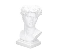 Zerodeko Porte-Cure-Dents en Plâtre Tête David 15 Cm Vase Design Portrait Fonction Multiple Bureau Salon Décoration De Table Originale