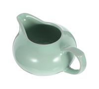 Zerodeko Pot à Lait en Céramique 180ml Vert Clair avec Bec Verseur Précis, Multifonction Cuisine Occidentale et Service de Sauces, Finition Artisanale Fine