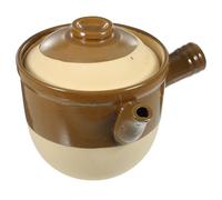 Zerodeko Pot à Ragoût en Argile de Poterie de 2l Poignée Antidérapante et Conservation Chaleur Cuisson Traditionnelle Préparation de Nouilles