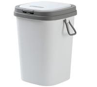 Zerodeko Poubelle à Pression Nordique Petite 8L avec Couvercle Poubelle Cuisine et Salle de Bain Portable en Plastique Solide de Chambre Compacte pour Déchets Ménagers