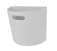 Zerodeko Poubelle Murale Suspendue La Cuisine Petite Taille Plastique Robuste Design Demi-lune Multifonction Bureau Salon Corbeille à Déchets Gris Blanc