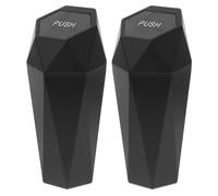 Zerodeko Poubelle pour Voiture Étanche et Portable en Abs Mini 2pcs, Design Moderne et Élégant, Rangement Intérieur Collecte des Déchets