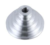 Zerodeko Poulie Pagode à Courroie Trapézoïdale en Aluminium Alésée, 5 Étapes, Roue Multi-rainure pour Courroie de Distribution Type A, Accessoire Transmission Arbre Moteur, Usage