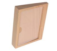 Zerodeko Présentoir en Bois Massif Incliné 90X128 MM, Support de Cartes de Table Polyvalent, Porte-Affiche Bureau pour Restaurants, Mariages et Événements, Porte-Étiquette Prix Acrylique