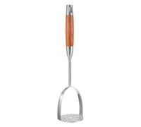 Zerodeko Presse-purée en Acier Inoxydable Manche en Bois, Facile à Presser, Design Trou Suspendu, pour Écraser Pommes de Terre et Légumes Cuisine Couleur Aléatoire