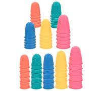 Zerodeko Protège-doigts en Caoutchouc Antidérapants Réutilisables, 50 Pièces, 5 Tailles Assorties, Protection des Bouts de Doigts pour Travaux Manuels, Jardinage Cuisine Couleur Aléatoire