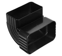 Zerodeko Raccord de Gouttière Simple D'utilisation et Résistant à L'usure en Alliage D'aluminium Noir, Coude à Angle Droit Adapté pour Gouttières Alu