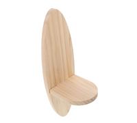 Zerodeko Rack de Rangement Mural en Bois Massif étagère Flottante Ovale étagères flottantes en Bois Massif étagère Murale créative étagères suspendues en étagères ovales Beige