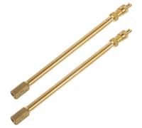 Zerodeko Rallonge de Tige de Soupape en Cuivre pour Pneus, Accessoire Pratique pour Trottinettes Électriques, Forme Délicate et Gonflage, Lot de 2 Pièces Dorées