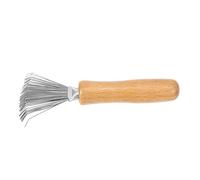 Zerodeko Râteau de Nettoyage Ikebana en Acier Inoxydable Poignée Ergonomique en Bois, Outil Pratique pour Entretenir Les Grenouilles à Fleurs Lors de L'arrangement Floral la Maison