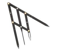 Zerodeko Règle à Sourcils Taille Réglable Acier Inoxydable Noir Outil De Mesure Précis Pour Beauté Visage Et Maquillage Professionnel