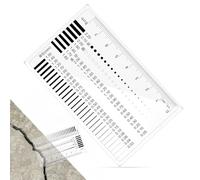 Zerodeko Règle de Mesure de Diamètre en Plastique Transparente pour Détection des Défauts de Largeur de Ligne Haute Précision et Visibilité Claire pour Inspection Industrielle