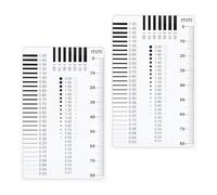 Zerodeko Règle de Mesure Transparente en Plastique 2 Pcs Jauge de Détection de Largeur et Défauts de Surface Outil Précis pour Fissures Rayures et Taches Inspection Béton et Contrôle