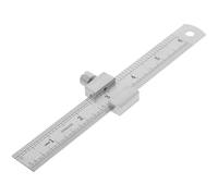 Zerodeko Règle en Acier Inoxydable 15 CM Épaisseur 07 MM avec Butée de Positionnement Outil de Mesure de Précision pour Travail du Bois Règle à Bord Droit Compacte et Portable pour