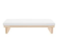 Zerodeko Repose-bras pour Ongles en Bois et Cuir Artificiel Blanc, Coussin Mains pour Manucure, Espace de Rangement, pour Salons et DIY à Domicile