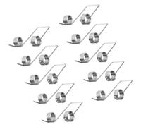 Zerodeko Ressorts de et Flexibilité Maximale Lot de 10 en Acier Inoxydable Argenté, Installation Simple pour Couvercle de Poubelle pour Poubelle à Clapet