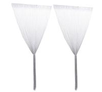Zerodeko Rideaux à Fils en Polyester Argenté Lot de 2 pour Porte 1x2m, Décoration Mariage et Fête, Ambiance Joyeuse et Séparation D'espace