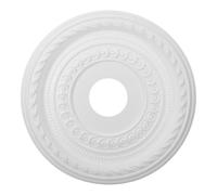 Zerodeko Rosace de Plafond en Polyuréthane 41 Cm Blanc, Plaque de Recouvrement pour Plafonnier, Médaillon Décoratif Traditionnel, Compatible Éclairage Intérieur, Accessoire Polyvalent