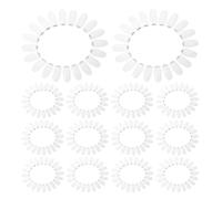 Zerodeko Roue D’Échantillons Transparente pour Nail Art 20 Pièces Plateau Ovale en Plastique pour Présentation de Vernis à Ongles Échantillons D’Ongles Professionnels et Particuliers