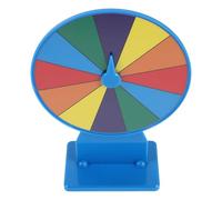 Zerodeko Roue de Jeu Rotative Portable en Plastique avec 12 Emplacements et Surface Effaçable pour Animations de Carnaval et Jeux de Table Interactifs