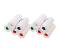 Zerodeko Rouleau de recharge de papier pour impression instantanée, 10 rouleaux, papier photo thermique bicolore 57 x 25 mm, facile à installer, compatible avec la plupart des appareils