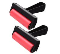 Zerodeko Rouleaux à Dessin Diamant en Plastique 2pcs Manche Ergonomique, Rouleaux en Caoutchouc Faciles à Utiliser pour Impression et Gravure Artistique