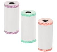 Zerodeko Rouleaux de Papier Thermique pour Caisse Enregistreuse 3 Rouleaux 57X3 CM Bord Vert Rouge Violet Papier Transfert Thermique sans Fibres pour Supermarché Banque et Hôpital