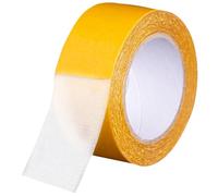 Zerodeko Ruban Adhésif Double Face Portable Jaune en Papier Fibres en Grille, Facile à Couper et Adhérence Élevée, pour Projets DIY, Affiches et Miroirs