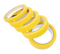 Zerodeko Ruban de Masquage Jaune 5 Pcs en Papier Crépon, Facile à Déchirer et Résistant, pour Peinture Automobile et Protection Meubles