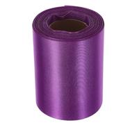 Zerodeko Ruban de satin violet large de 10 cm x 20 m pour cérémonie d'inauguration et de découpe, ruban en tissu uni pour décoration de table, nœuds de chaises, décoration de table, etc.