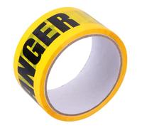Zerodeko Ruban de Signalisation Autocollant Jaune et Noir Texte Danger, Bande Adhésive Résistante 4,8 CM X 25 M, Usage Intérieur et Extérieur pour Protection de Sols et Équipements