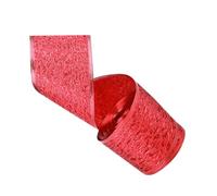 Zerodeko Ruban Décoratif de Noël Filaire 6,3 Cm X 6 M Rouge Liseré Doré, Ruban D’emballage Présent pour Décoration de Fête et Ornements de Noël Festifs