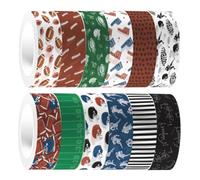 Zerodeko Rubans Adhésifs Décoratifs pour Scrapbooking et Journaux Intimes, 12 Rouleaux Faciles à Appliquer Déchirer Motifs Cartoon Délicats