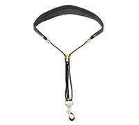 Zerodeko Sangle de Cou Saxophone Cuir Rembourré avec Crochet Métallique Réglable Harnais pour Sax Alto Ténor Clarinette Basson Oboé