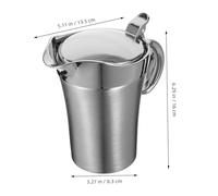 Zerodeko Saucière Inox Double Paroi pour Sauces et Condiments Versement Maintien Chaud Repas Famille et Restaurants