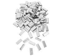 Zerodeko Scellés de Feuillard D'emballage 16mm en Fer Galvanisé Argenté | Cartons et Palettes, Usage Manuel en Entrepôt, Lot de Set de Kg, Protection Solide