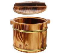 Zerodeko Seau à Riz à Sushi Rond en Bois Couvercle pour Mélange