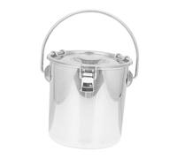 Zerodeko Seau Hermétique en Acier Inoxydable Boucle, Portable et Étanche, Seau de Rangement Cuisine Compact Design Simple et Structure Bien Conçue
