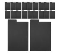 Zerodeko Séparateurs de Disques Vinyle Rigides Noirs Lot de 20 184X286X0,3 MM en Plastique Onglets pour Tri et Rangement sur Étagères de Collectionneurs
