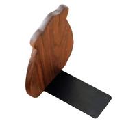 Zerodeko Serrage-Livres en Bois Motif Ours, Support Simple en Bois et Fer, Protège Mains, pour Décorer Le Bureau Bibliothèque