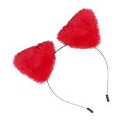 Zerodeko Serrage-tête Boucle D'oreille D'animal en Métal Rouge Non Décolorant, Accessoire Cheveux pour Fêtes du Nouvel An et Concerts Femme