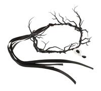 Zerodeko Serrage-tête D'halloween Noir en Résine Structure Pliable, Couronne Gothique Élégante pour Fêtes et Cosplay, Accessoire de Déguisement Facile à Transporter