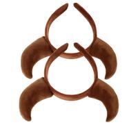 Zerodeko Serre-tête Corne de Vache Pelucheux pour Déguisement Halloween Bandeau Diable Multifonction pour Cosplay et Soins Du Visage Accessoire Festif Original pour Fête et Photo