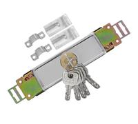 Zerodeko Serrure de Porte à Volet Roulant en Métal avec Rainure de Clavette Verticale Cylindre Antivol et 6 Clés Serrure pour Porte de Garage Compatible Sécurité Renforcée Installation