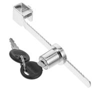 Zerodeko Serrure pour Porte Coulissante en Verre, Verrou de Sécurité en Alliage de Zinc, Compatible Vitrine Réfrigérateur Congélateur, Serrure Anti-vol avec Clés pour Armoires et Tiroirs