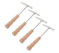 Zerodeko Set de 4 Marteaux D'accordage Outil Précis pour Accordage Piano à Doigts, Accessoires pour Instrument de Percussion pour Kalimba en Métal et Bois