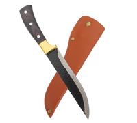 Zerodeko Set de Couteaux à Désosser et Fourreau en Cuir en Acier Inoxydable avec Manche Ergonomique Cuisine Découpe de Viande et Légumes en Restaurant
