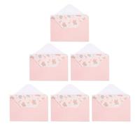 Zerodeko Set D'enveloppes Décoratives pour Petites Lettres en Papier Rose Design Délicat, pour Événements d'entreprise et Mariage, Pratique et Élégant