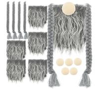 Zerodeko Set DIY 1 Pièce pour Barbe Artisanale de GNOME en Bois et Polyester, Accessoire Décoration Délicate pour Projets Créatifs de Gnomes